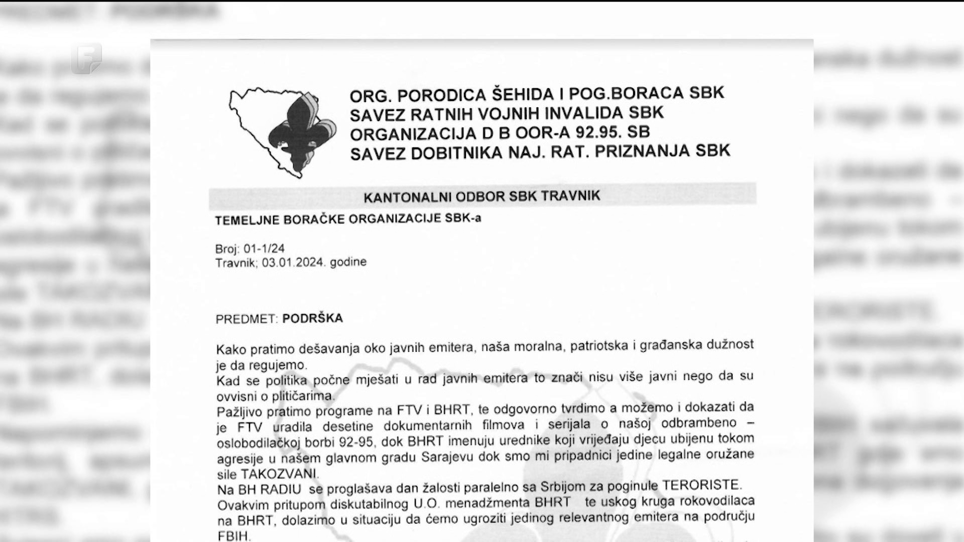 Podrška boračkih organizacija SBK: Ugrožen jedini relevantni emiter u FBiH